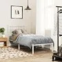 Metal bed frame with white headboard 80x200 cm by , Beds and slatted bases - Ref: Foro24-376364, Price: 68,40 €, Discount: %