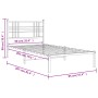 Bettgestell aus Metall mit weißem Kopfteil 90x200 cm von , Betten und Lattenroste - Ref: Foro24-376366, Preis: 71,54 €, Rabat...