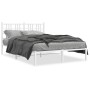Bettgestell aus Metall mit weißem Kopfteil 120x190 cm von , Betten und Lattenroste - Ref: Foro24-376370, Preis: 87,06 €, Raba...