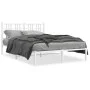 Metallbettgestell mit weißem Kopfteil 135x190 cm von , Betten und Lattenroste - Ref: Foro24-376372, Preis: 87,62 €, Rabatt: %