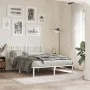 Metallbettgestell mit weißem Kopfteil 135x190 cm von , Betten und Lattenroste - Ref: Foro24-376372, Preis: 87,62 €, Rabatt: %
