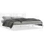 Bettgestell aus Metall mit weißem Kopfteil 193x203 cm von , Betten und Lattenroste - Ref: Foro24-376379, Preis: 123,47 €, Rab...