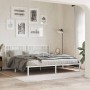 Bettgestell aus Metall mit weißem Kopfteil 193x203 cm von , Betten und Lattenroste - Ref: Foro24-376379, Preis: 123,47 €, Rab...