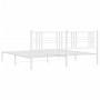 Bettgestell aus Metall mit weißem Kopfteil 193x203 cm von , Betten und Lattenroste - Ref: Foro24-376379, Preis: 123,47 €, Rab...