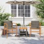 Sillas de jardín 2 uds madera maciza y ratán sintético gris de , Sillas de jardín - Ref: Foro24-368709, Precio: 100,38 €