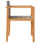 Gartenstühle 2 Stück aus Massivholz und grauem synthetischem Rattan von , Gartenstühle - Ref: Foro24-368709, Preis: 108,97 €,...