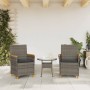Gartenstühle und Kissen 2 Stück graues PE-Rattan und Massivholz von , Gartenstühle - Ref: Foro24-368721, Preis: 212,08 €, Rab...