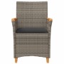 Gartenstühle und Kissen 2 Stück graues PE-Rattan und Massivholz von , Gartenstühle - Ref: Foro24-368721, Preis: 212,08 €, Rab...