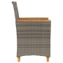 Gartenstühle und Kissen 2 Stück graues PE-Rattan und Massivholz von , Gartenstühle - Ref: Foro24-368721, Preis: 212,08 €, Rab...