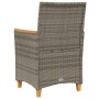 Gartenstühle und Kissen 2 Stück graues PE-Rattan und Massivholz von , Gartenstühle - Ref: Foro24-368721, Preis: 212,08 €, Rab...