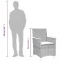Sillas de jardín y cojines 2 uds ratán PE gris y madera maciza de , Sillas de jardín - Ref: Foro24-368721, Precio: 206,72 €, ...