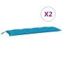 Gartenbankauflagen 2 Stück hellblau 150x50x7 cm von , Kissen für Stühle und Sofas - Ref: Foro24-361701, Preis: 44,21 €, Rabat...