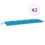 Gartenbankauflagen 2 Stück hellblau 150x50x7 cm von , Kissen für Stühle und Sofas - Ref: Foro24-361701, Preis: 44,77 €, Rabat...