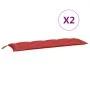 Garden bench cushions 2 pcs Oxford fabric red 150x50x7 cm by , Cushions for chairs and sofas - Ref: Foro24-361703, Price: 44,...