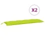 Garden bench cushions 2 pcs bright green 150x50x7 cm by , Cushions for chairs and sofas - Ref: Foro24-361708, Price: 43,74 €,...