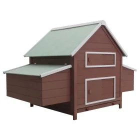 Brown wooden chicken coop 157x97x110 cm by vidaXL, Cages and habitats for small animals - Ref: Foro24-170856, Price: 304,11 €...
