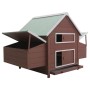 Brown wooden chicken coop 157x97x110 cm by vidaXL, Cages and habitats for small animals - Ref: Foro24-170856, Price: 362,13 €...
