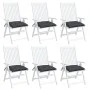 Garden chair cushions 6 pcs anthracite Oxford fabric 50x50x7 cm by , Cushions for chairs and sofas - Ref: Foro24-361509, Pric...