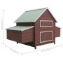 Brown wooden chicken coop 157x97x110 cm by vidaXL, Cages and habitats for small animals - Ref: Foro24-170856, Price: 362,13 €...