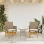 Gartenstühle mit Kissen 2 Stück beiges PE-Rattan und Akazienholz von , Gartenstühle - Ref: Foro24-368716, Preis: 200,79 €, Ra...