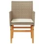 Gartenstühle mit Kissen 2 Stück beiges PE-Rattan und Akazienholz von , Gartenstühle - Ref: Foro24-368716, Preis: 200,79 €, Ra...