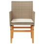 Gartenstühle mit Kissen 2 Stück beiges PE-Rattan und Akazienholz von , Gartenstühle - Ref: Foro24-368716, Preis: 204,76 €, Ra...