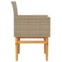 Gartenstühle mit Kissen 2 Stück beiges PE-Rattan und Akazienholz von , Gartenstühle - Ref: Foro24-368716, Preis: 200,79 €, Ra...