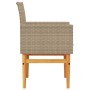 Gartenstühle mit Kissen 2 Stück beiges PE-Rattan und Akazienholz von , Gartenstühle - Ref: Foro24-368716, Preis: 204,76 €, Ra...
