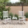 Rocking chairs with curved seats 2 pcs solid white fir wood by , Garden chairs - Ref: Foro24-3281588, Price: 256,80 €, Discou...