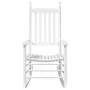 Schaukelstühle mit gebogenen Sitzen, 2 Stück, massives weißes Tannenholz von , Gartenstühle - Ref: Foro24-3281588, Preis: 246...