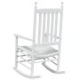Rocking chairs with curved seats 2 pcs solid white fir wood by , Garden chairs - Ref: Foro24-3281588, Price: 256,80 €, Discou...