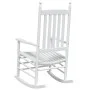 Schaukelstühle mit gebogenen Sitzen, 2 Stück, massives weißes Tannenholz von , Gartenstühle - Ref: Foro24-3281588, Preis: 246...