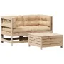 Juego de muebles de jardín 3 pzas y cojines madera maciza pino de , Conjuntos de jardín - Ref: Foro24-3250756, Precio: 323,12...