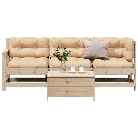 Juego de muebles de jardín 4 pzas y cojines madera maciza pino de , Conjuntos de jardín - Ref: Foro24-3250780, Precio: 379,79...
