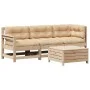Juego de muebles de jardín 4 pzas y cojines madera maciza pino de , Conjuntos de jardín - Ref: Foro24-3250780, Precio: 379,79...