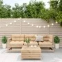 Juego de muebles de jardín 4 pzas y cojines madera maciza pino de , Conjuntos de jardín - Ref: Foro24-3250780, Precio: 379,79...