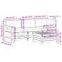 4-piece garden furniture set with solid pine wood cushions by , Garden sets - Ref: Foro24-3250780, Price: 384,02 €, Discount: %