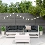 4-teiliges Gartenmöbel-Set mit Kissen aus massivem Weißkiefernholz von , Gartensets - Ref: Foro24-3250789, Preis: 366,74 €, R...