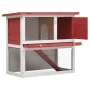 Rabbit cage with 1 red wooden door by vidaXL, Cages and habitats for small animals - Ref: Foro24-170833, Price: 99,43 €, Disc...