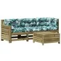 Juego de muebles jardín 4 pzas y cojines madera pino impregnada de , Conjuntos de jardín - Ref: Foro24-3250775, Precio: 427,2...
