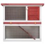 Jaula conejera con 1 puerta madera rojo de vidaXL, Jaulas y habitáculos para animales pequeños - Ref: Foro24-170833, Precio: ...