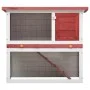 Rabbit cage with 1 red wooden door by vidaXL, Cages and habitats for small animals - Ref: Foro24-170833, Price: 99,43 €, Disc...