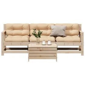 4-piece garden furniture set with solid pine wood cushions by , Garden sets - Ref: Foro24-3250796, Price: 329,66 €, Discount: %