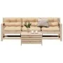4-teiliges Gartenmöbel-Set mit Kissen aus massivem Kiefernholz von , Gartensets - Ref: Foro24-3250796, Preis: 329,65 €, Rabat...