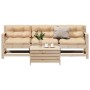 4-teiliges Gartenmöbel-Set mit Kissen aus massivem Kiefernholz von , Gartensets - Ref: Foro24-3250796, Preis: 324,56 €, Rabat...