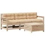 4-teiliges Gartenmöbel-Set mit Kissen aus massivem Kiefernholz von , Gartensets - Ref: Foro24-3250796, Preis: 329,65 €, Rabat...