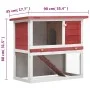 Rabbit cage with 1 red wooden door by vidaXL, Cages and habitats for small animals - Ref: Foro24-170833, Price: 99,43 €, Disc...