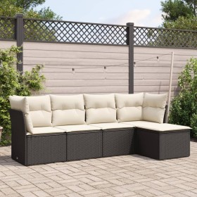 5-piece garden furniture set and black synthetic rattan cushions by , Garden sets - Ref: Foro24-3249395, Price: 302,17 €, Dis...