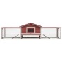 Solid wood rabbit hutch made of pine and red fir, 310x70x87 cm. by vidaXL, Cages and habitats for small animals - Ref: Foro24...