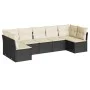 7-piece garden dining set and black synthetic rattan cushions by , Garden sets - Ref: Foro24-3249265, Price: 396,64 €, Discou...